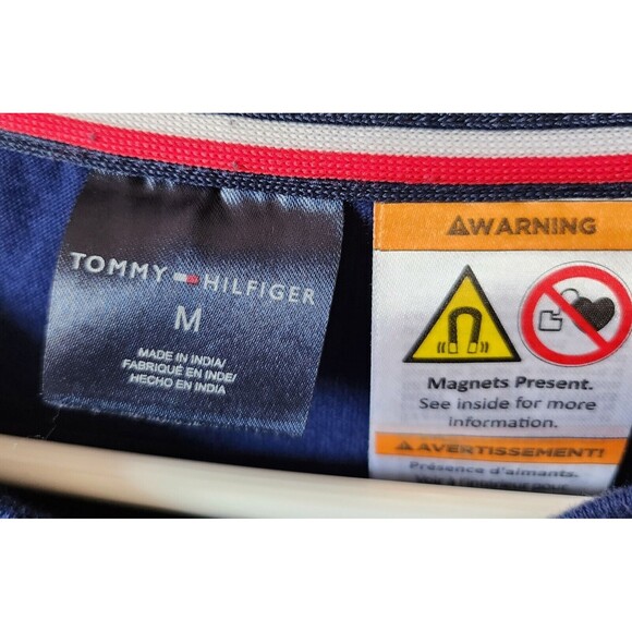 Tommy Hilfiger Navy Adaptive Crew Neck Short Sleeve Shirt Men's Size Medium - Picture 2 of 5